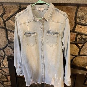 Denim shacket